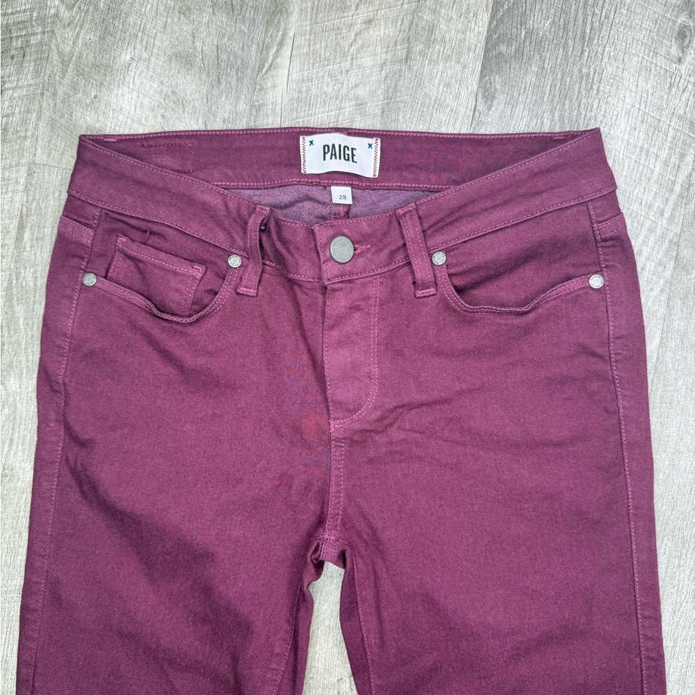 PAIGE Mulberry Denim Jeans Size 28 - Picture 2 of 8